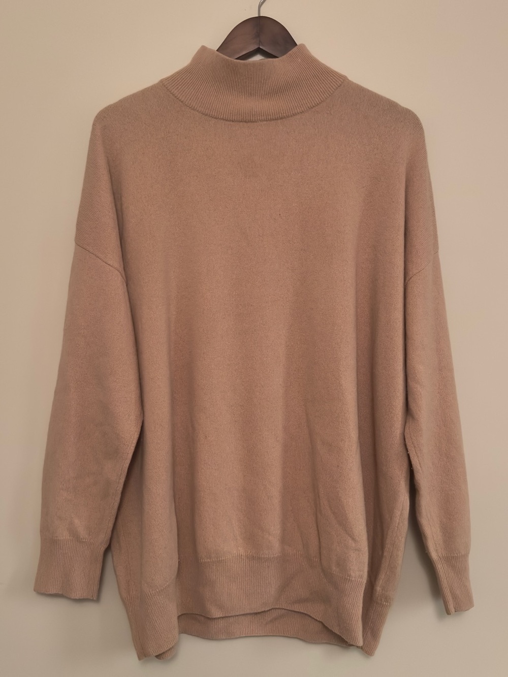 & Other Stories 100% Cashmere Mockneck Knit Sweater in Camel